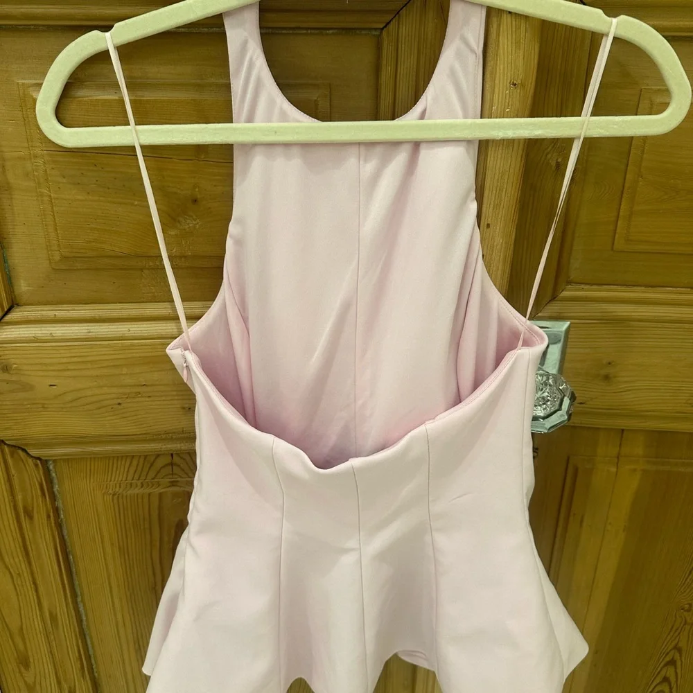 Zara Light Pink Sleeveless Halter Top - Picture 2 of 3